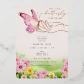 Invitation En Aluminium Petit Papillon Bohème En Route Jardin de Fleurs Sa (Recto)