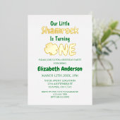 Invitation En Aluminium Petit Shamrock 1er anniversaire (Debout devant)