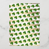Invitation En Aluminium Petit Shamrock St. Patrick's Day Baby shower Real (Verso)