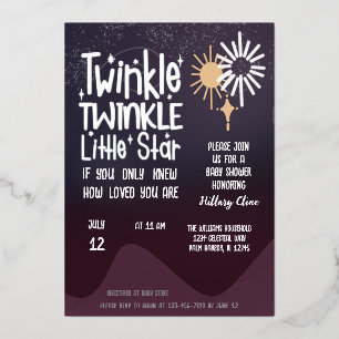 Invitation En Aluminium Petit Star mignon Genre Neutre Whimsical