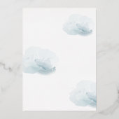 Invitation En Aluminium Petite Paix du Ciel Baby shower de garçon à nuages (Verso)