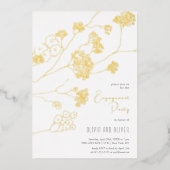 Invitation En Aluminium Petites Fleurs blanches (Recto)