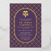 Invitation En Aluminium PharmD Doctor of Pharmacy Graduation Check Pattern (Recto)