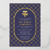 Invitation En Aluminium PharmD Doctor of Pharmacy Graduation Check Pattern (Recto)