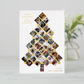 Invitation En Aluminium Photo Arbre de Noël - 36 Photo (Debout devant)