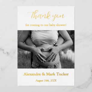 Invitation En Aluminium Photo baby shower