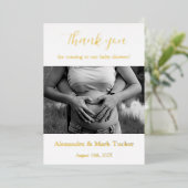 Invitation En Aluminium Photo baby shower (Debout devant)