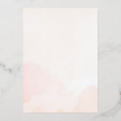 Invitation En Aluminium Photo Blush Pink Watercolor Party (Verso)