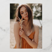 Invitation En Aluminium Photo bold 2023 arch graduation noire (Verso)