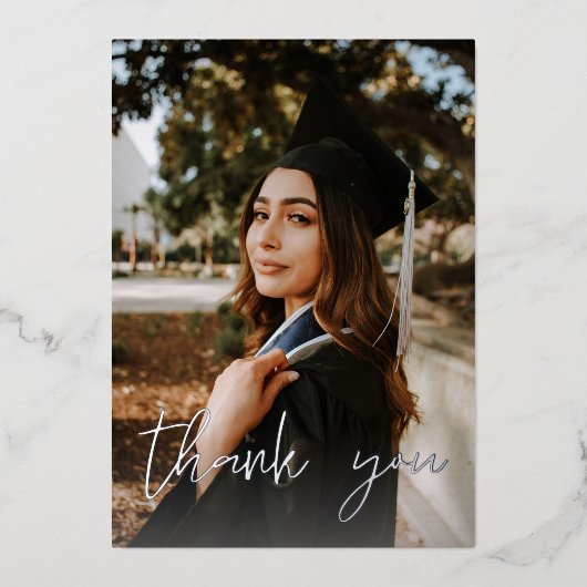 Invitation En Aluminium Photo Casquette Chalkboard V Merci (Recto)