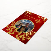 Invitation En Aluminium Photo Cherry Blossom Mariage tibétain (Rotation)