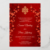 Invitation En Aluminium Photo Cherry Blossom Mariage tibétain (Verso)
