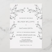 Invitation En Aluminium Photo Cherry Blossom  Rose Gold White (Verso)