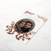 Invitation En Aluminium Photo Cherry Blossom  Rose Gold White (Rotation)