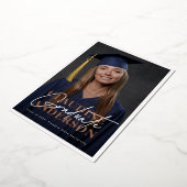 Invitation En Aluminium Photo College University Rose Gold Graduate Party (Rotation)