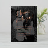 Invitation En Aluminium Photo Couples Groupe d'engagement de douche (Debout devant)