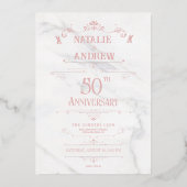 Invitation En Aluminium Photo d'anniversaire en or rose de Alors et Mainte (Verso)