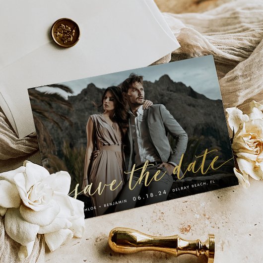 Invitation En Aluminium Photo De Calligraphie Sans Temps Enregistrer La Da