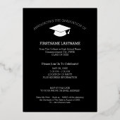 Invitation En Aluminium Photo de fin d'études - Script rustique avec Grad (Verso)