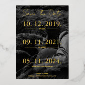 Invitation En Aluminium Photo de la chronologie de l'histoire d'amour Enre (Recto)