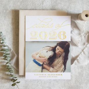 Invitation En Aluminium Photo de la promotion 2025 du cours de typographie