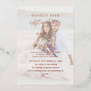 Invitation En Aluminium Photo de réception de mariage After Party - Comple