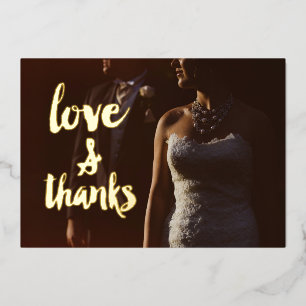 Invitation En Aluminium Photo de remerciement d'amour et de gratitude Mari