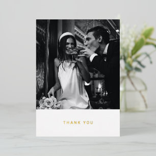 Invitation En Aluminium Photo de remerciement de mariage avec message pers