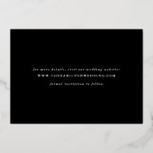 Invitation En Aluminium Photo de script décontracté Enregistrer la date (Verso)