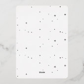 Invitation En Aluminium Photo d'or Rose pour fille 1er anniversaire (Verso)