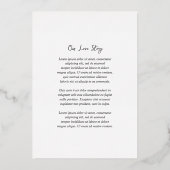 Invitation En Aluminium Photo élégante Simple mariage moderne Enregistrer (Verso)