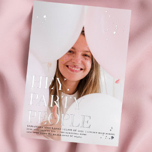 Invitation En Aluminium Photo fantaisie   Grad   Argent réel huile