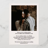 Invitation En Aluminium Photo florale moderne Mariage élégant Enregistrer (Verso)