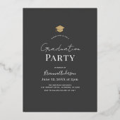 Invitation En Aluminium Photo Grad manuscrite Script Graduation huile (Verso)