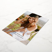 Invitation En Aluminium Photo Grad manuscrite Script Graduation huile (Rotation)