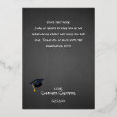 Invitation En Aluminium Photo Graduation Casquette Chalkboard V Merci DARK (Verso)