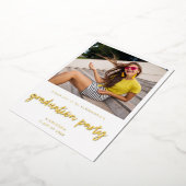 Invitation En Aluminium Photo instantanée White 2 Graduation Party (Rotation)
