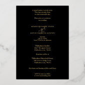 Invitation En Aluminium Photo Luxury Real Golden Fancy Calligraphy (Verso)