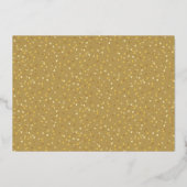 Invitation En Aluminium Photo Mariage du 50e anniversaire Noir et or (Verso)