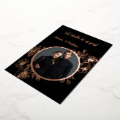 Invitation En Aluminium Photo Mariage Goth (Rotation)