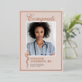 Invitation En Aluminium Photo Médicale classique de soins infirmiers Foil  (Debout devant)