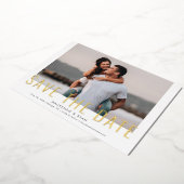 Invitation En Aluminium Photo minimale pour save the date (Rotation)
