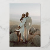 Invitation En Aluminium Photo minimaliste Couples moderne douche (Verso)