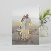Invitation En Aluminium Photo minimaliste Mariage moderne (Debout devant)