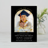 Invitation En Aluminium Photo Modern Arch Graduate Script Graduate Party (Debout devant)