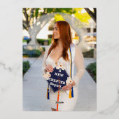 Invitation En Aluminium Photo Modern Arch Graduate Script Graduate Party (Verso)