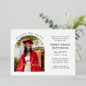 Invitation En Aluminium Photo Modern Arch Graduate Script Graduate Party (Debout devant)