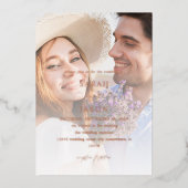 Invitation En Aluminium Photo moderne 7 Mariage vertical (Recto)