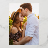 Invitation En Aluminium Photo moderne 7 Mariage vertical (Verso)