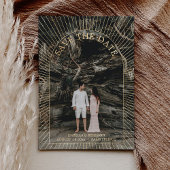 Invitation En Aluminium Photo Moderne Bohème Arche Save The Date Or